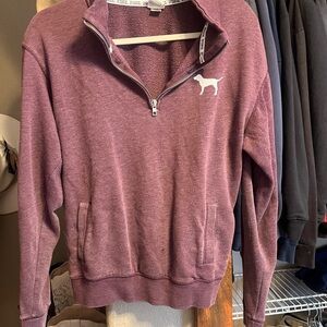 Pink quarter zip